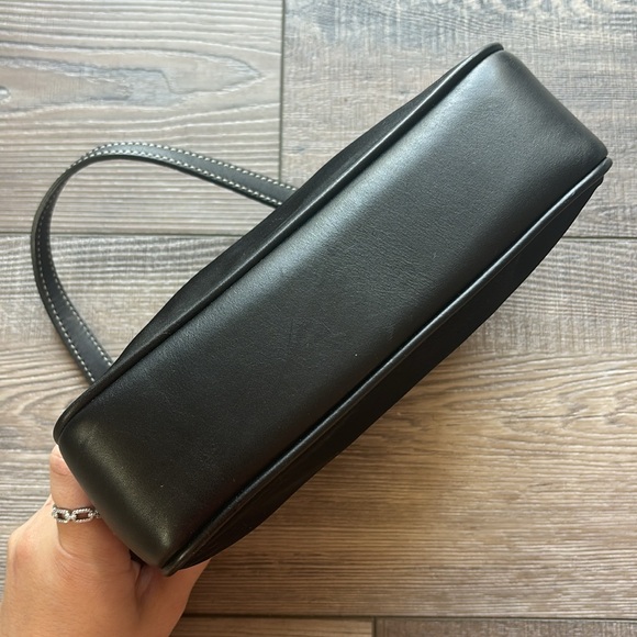 Coach Signature Sufflette Black Cloth Handbag - Picture 9 of 12